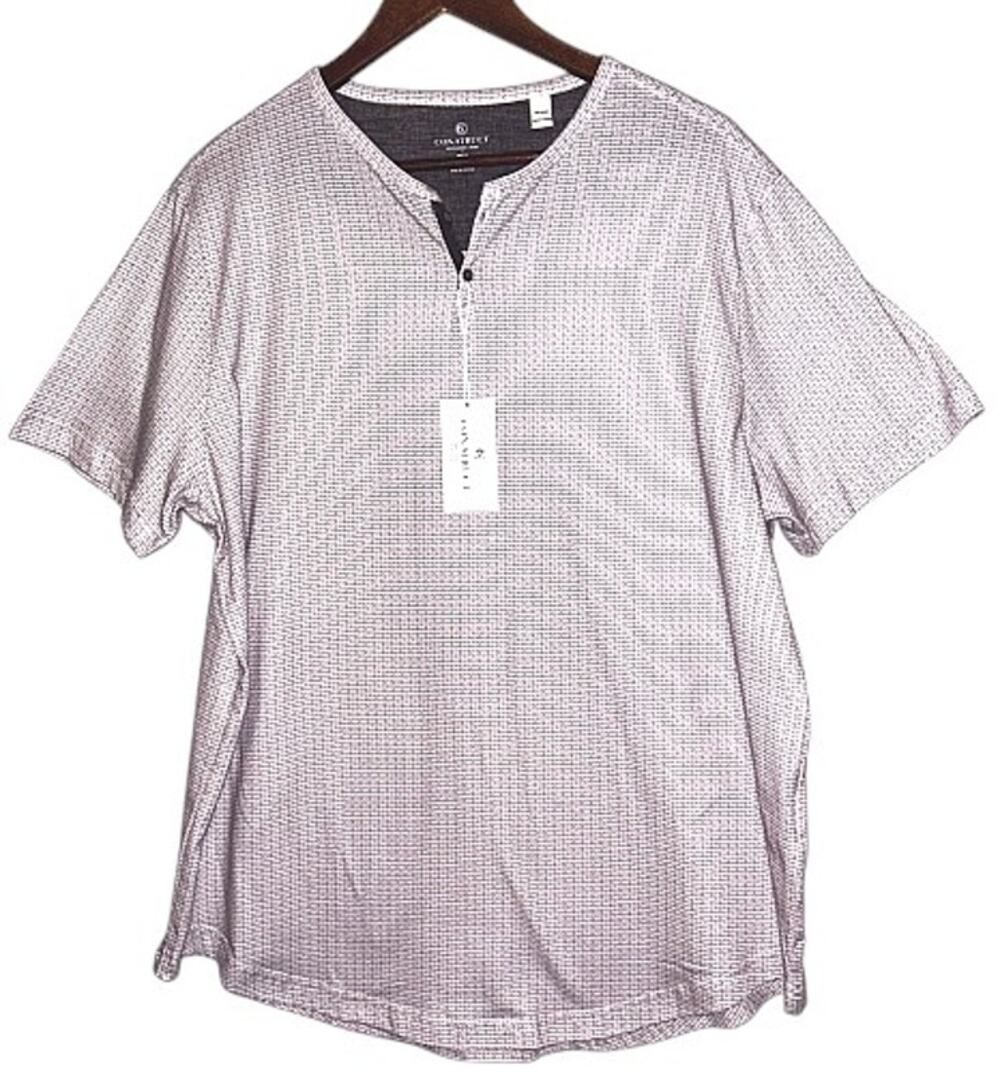 NWT ConStruct Cotton 2 Button Taupe Henley XXL